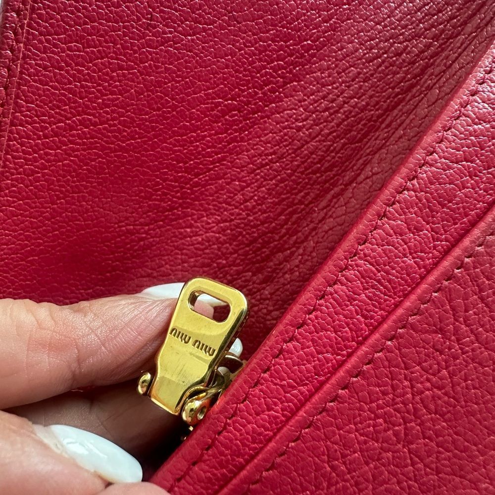 Miu Miu Raspberry Pink Envelope Wallet - image 6